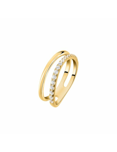 Bague L'ADORÉE en Argent 925/1000 Jaune et Oxyde Blanc