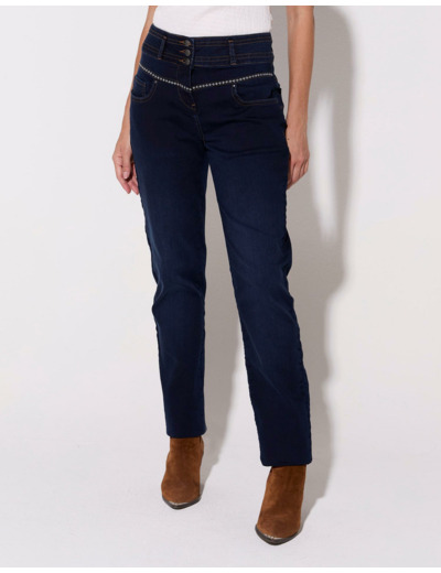 Jean long slim MARINE Femme