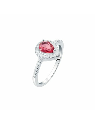 Bague CLEOR en Argent 925/1000 et Oxyde Rouge