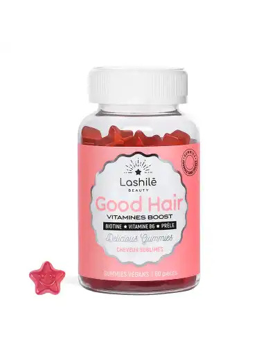 Lashilé Beauty Good Hair Vitamines Boost Gummies Sans Sucre Pot/60