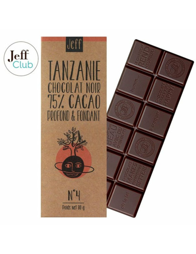 TABLETTE N°4 CHOCOLAT NOIR 75% TANZANIE