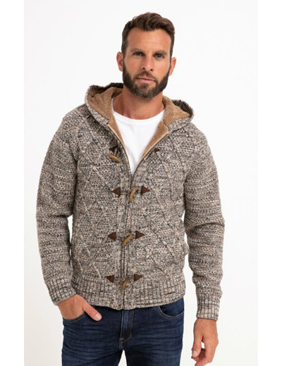 Gilet Doublé Sherpa Avec Capuche