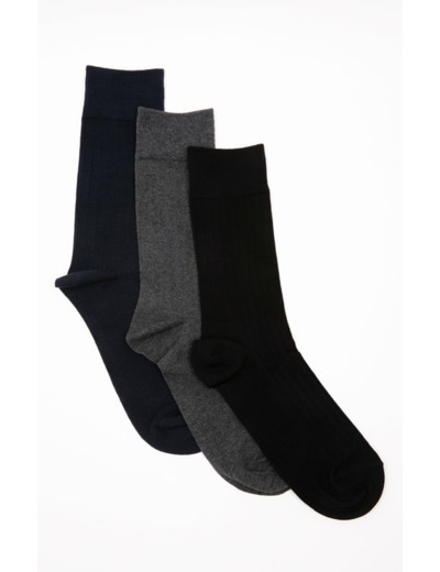 Lot De 3 Paires De Chaussettes Cotes