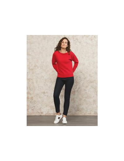 Pull maille rouge