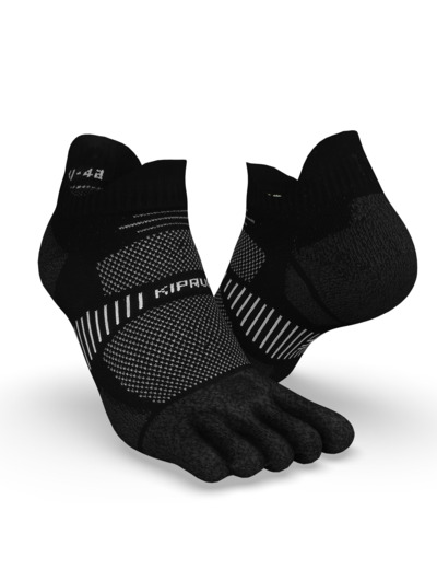 Chaussettes de running KIPRUN run900 5 orteils fines invisibles noires