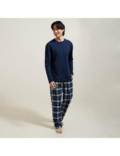 Ensemble pyjama en flanelle - Bleu foncé