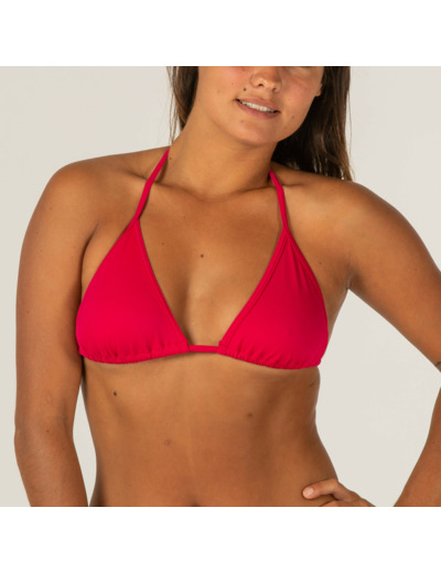 Haut de maillot de bain femme triangle coulissant mae rouge