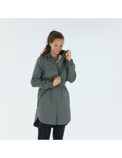 Veste longue imperméable de randonnée - Raincut Long - Femme