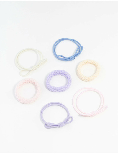 Mixed Pastel Hair Ties 7-Pack