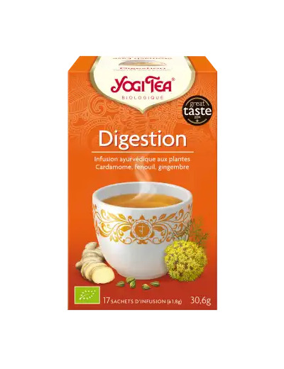 Yogi Tea Tisane Ayurvédique Digestion Bio 17 Sachets/1,8g