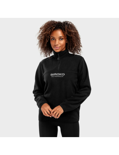 Pull polaire épais femme Sports d'hiver Shadow-W Noir