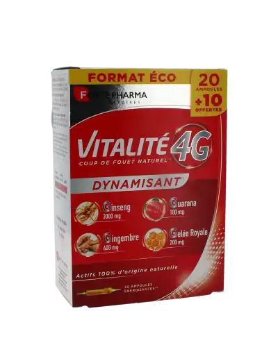 Vitalité 4g Dynamisant Solution Buvable 30 Ampoules/10ml