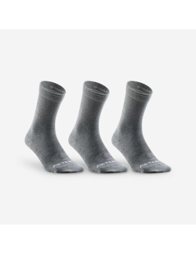 CHAUSSETTES DE SPORT HAUTES RS 160 GRIS LOT DE 3