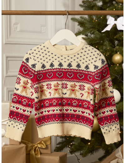 Pull de noël en jacquard