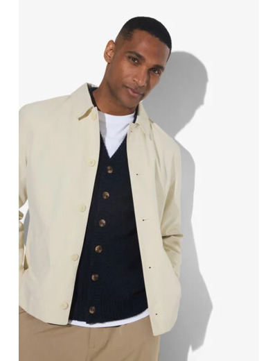 Veste mi-saison col chemise - Beige