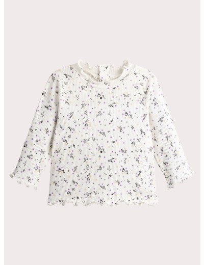 Sous pull à motif fleuri pour bébé fille