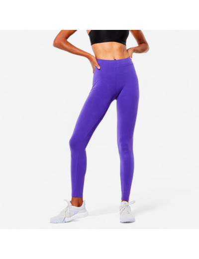 Legging de fitness slim femme, violet royal