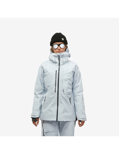 Veste de ski imperméable et respirante femme, FR 900 bleu glacier