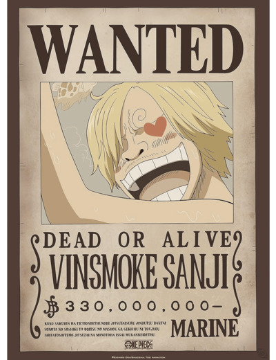 ABYSTYLE GBEye - ONE PIECE Poster Wanted Sanji (52x38cm)