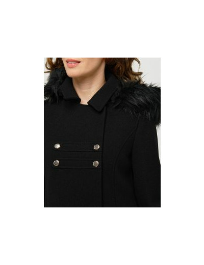 Manteau noir capuche