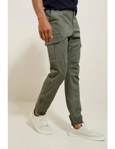 Pantalon cargo uni - Vert clair