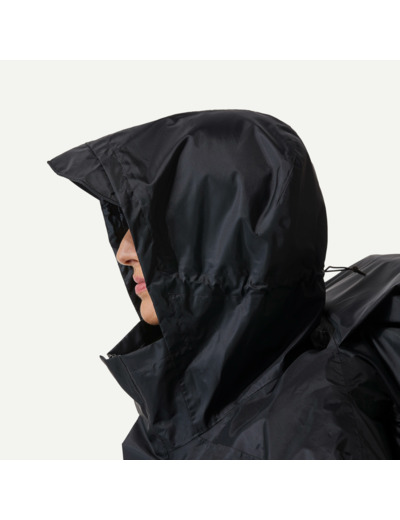 Poncho pluie de randonnée - MT500 - 60L - Noir