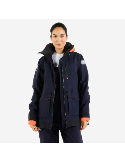 Veste de quart sailing 500 femme bleu marine