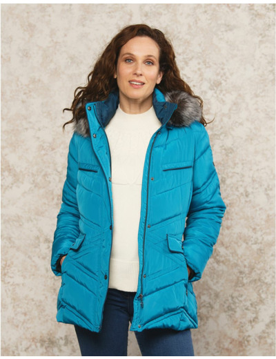 Parkas longue bleue