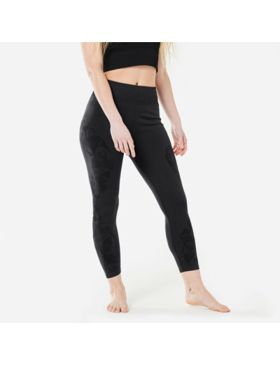 LEGGING 7/8 YOGA DYN SANS COUTURE NOIR