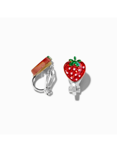 Clous d'oreilles à clip fraise