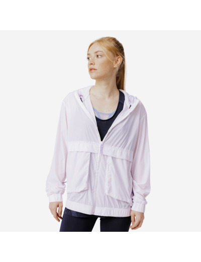 Veste coupe-vent de running Femme - KIPRUN Run 500 Wind Lilas pastel