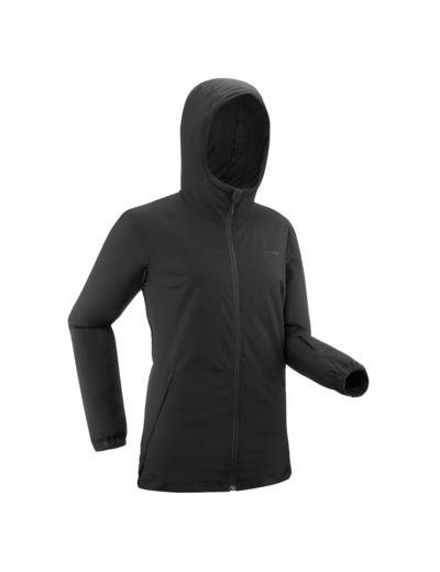 Veste de ski chaude et imperméable femme, 100 noir