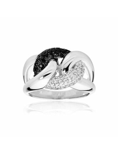 Bague CLEOR en Argent 925/1000 et Oxyde Multicolore