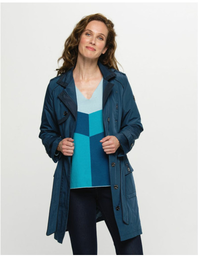 Parka trench bleu