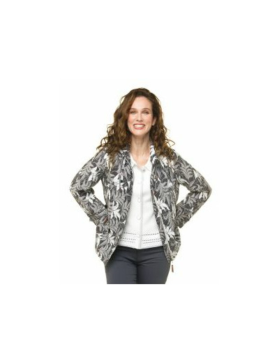 Parka feuillages gris