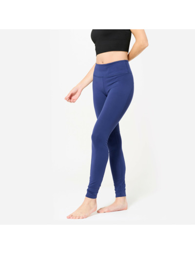 Legging de yoga effet seconde peau femme, indigo