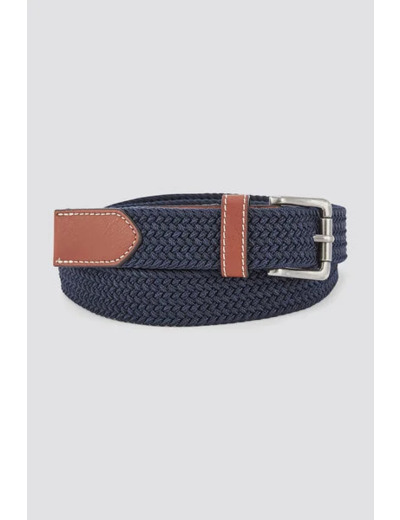 Ceinture tressée à boucle - Bleu foncé