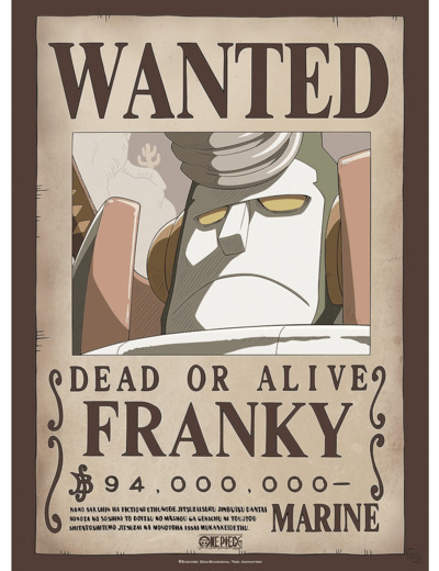 ABYSTYLE GBEye - ONE PIECE Poster Wanted Franky (52x38cm)