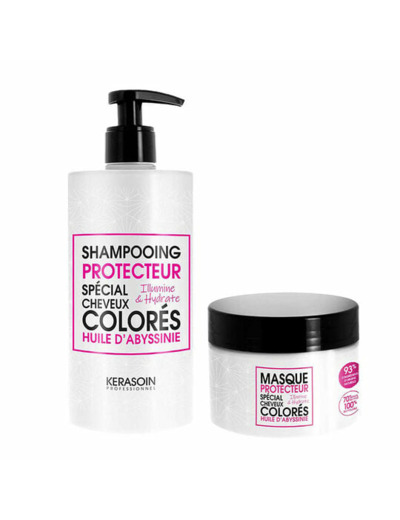 Rituel cheveux colorés shampooing et masque