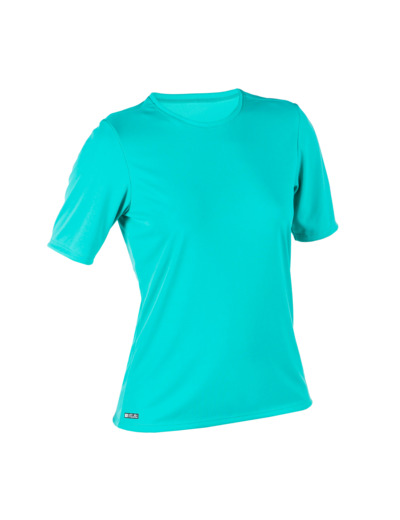 TEE SHIRT ANTI UV SURF MALOU MANCHES COURTES FEMME TURQUOISE