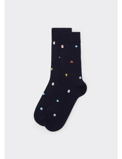 Chaussettes motif fantaisie intégral pour homme