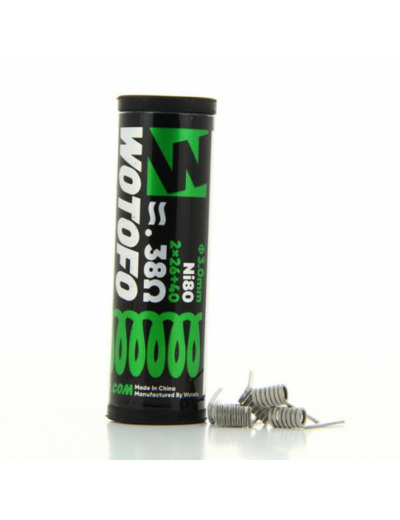 Pack de 5 coils Dual Core Fused Clapton Ni80 0.38ohm Wotofo