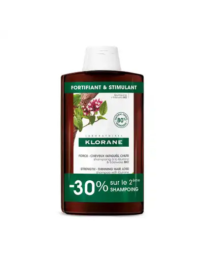 Klorane Capillaire Quinine + Edelweiss Shampooing Fortifiant Bio 2fl/400ml