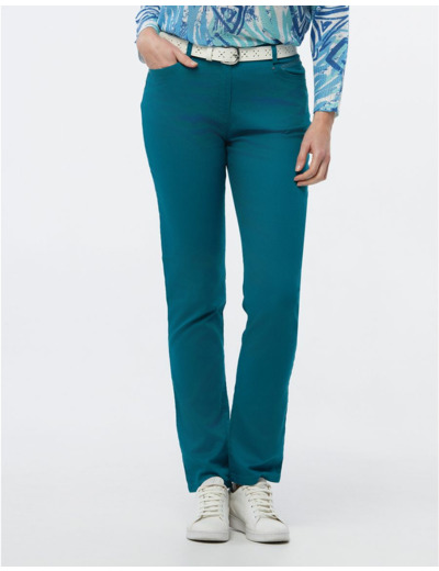 Pantalon coton émeraude