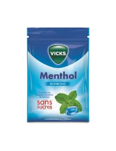 Vicks Bonbon Menthol Sans Sucre Sachet/72g