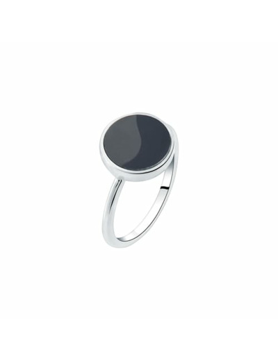 Bague CLEOR en Argent 925/1000 et Verre Noir