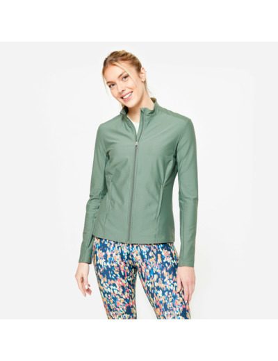 Veste zippée femme, verte