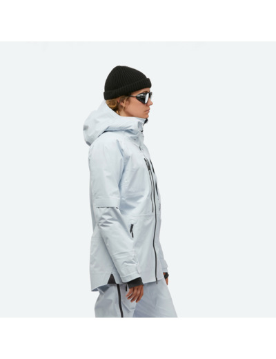 Veste de ski imperméable et respirante femme, FR 900 bleu glacier