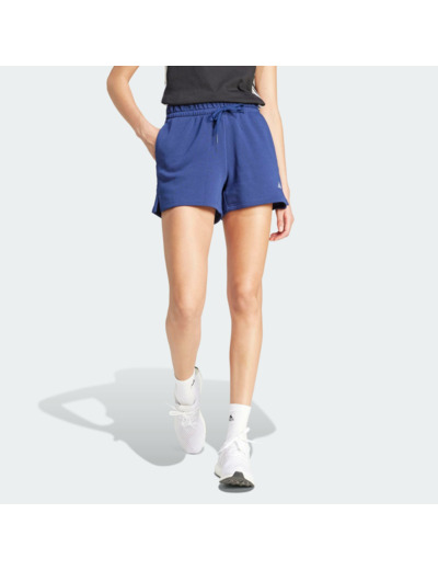 Short de fitness femme, bleu