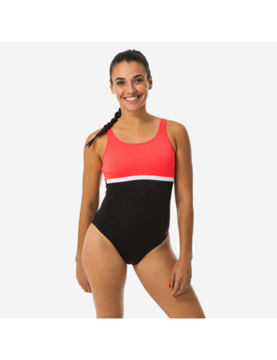 Maillot de Bain 1 Pièce Femme Heva li Noir Corail